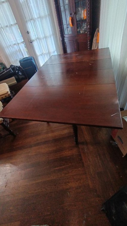 Vintage spiral leg wooden table