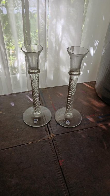 Romanian crystal candlesticks