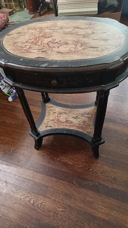 Vintage round decrative side table