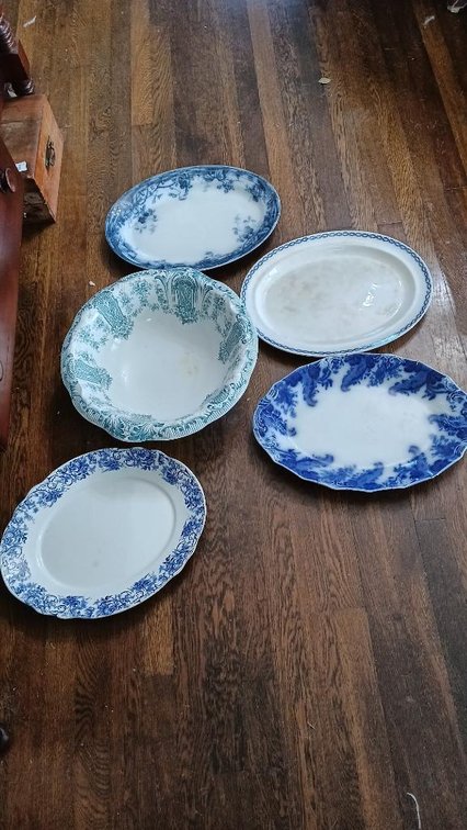 Blue and white dishes