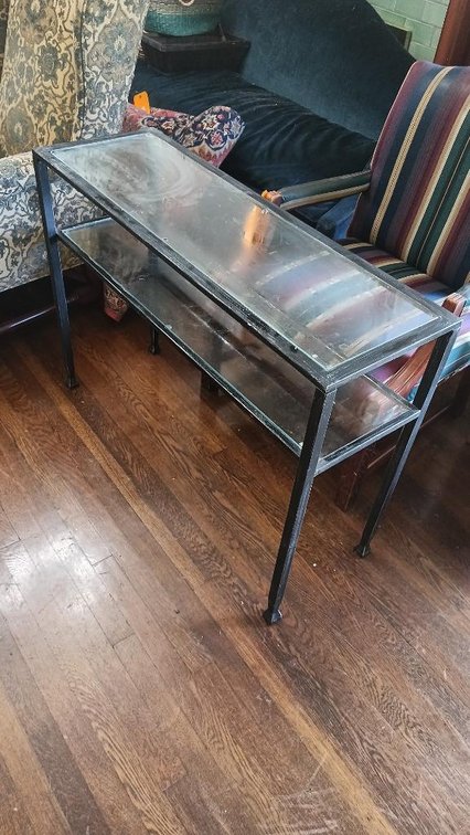 Vintage glass showcase/table