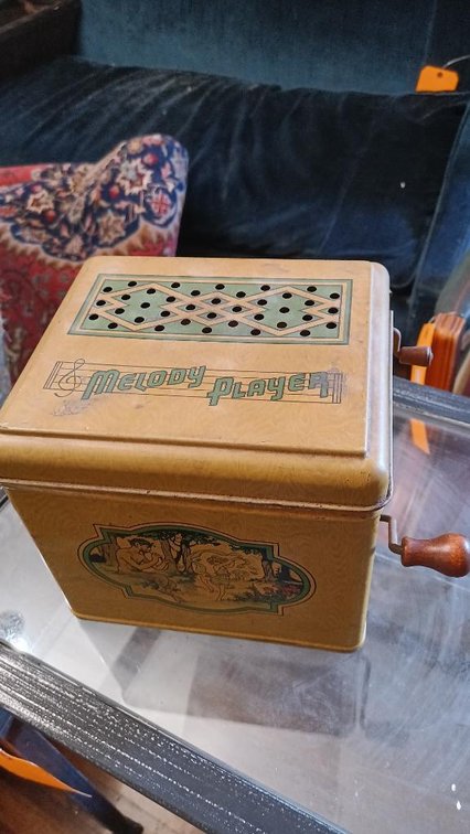 Vintage crank music box