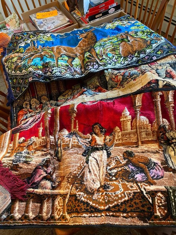 3 Vintage tapestries:  Elk, Rome and the Last Supper