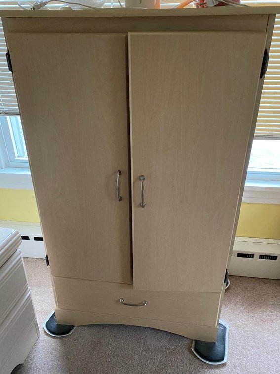 2 Pieces:  2-Door cabinet and 4-drawer dresser
