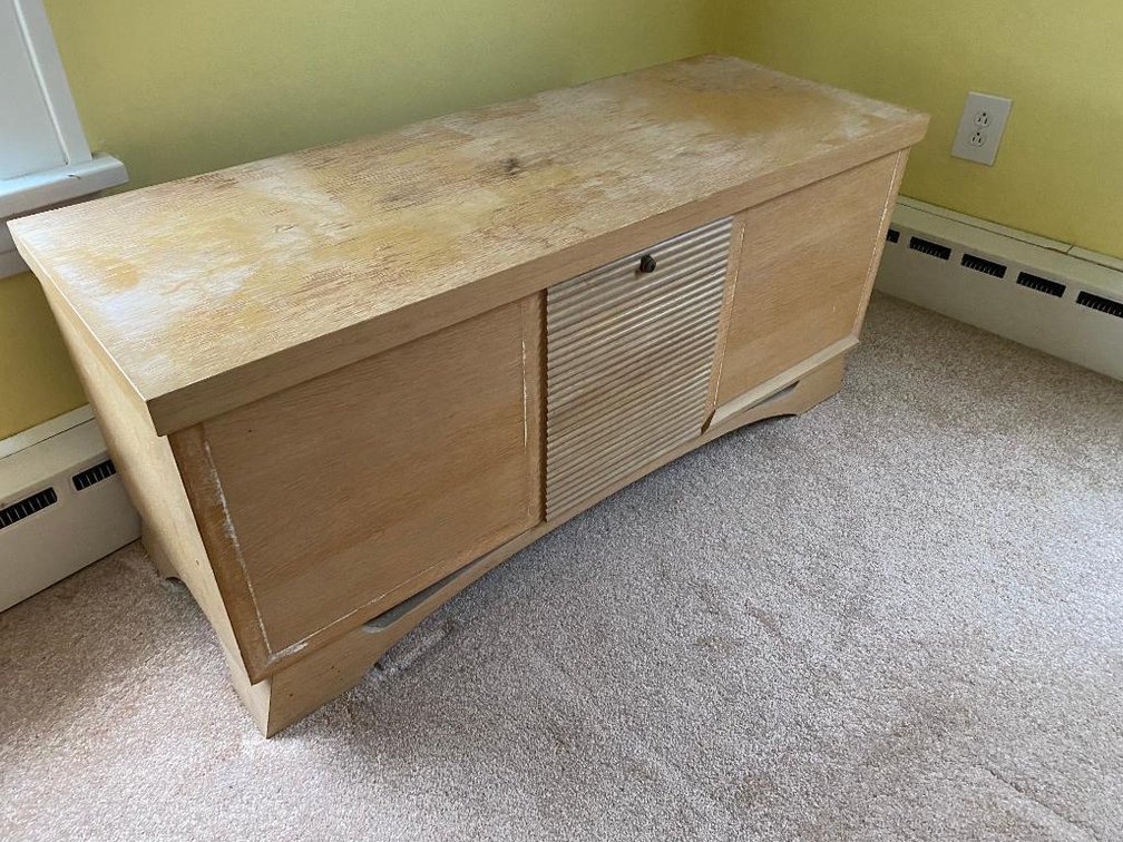 Lane cedar chest as found