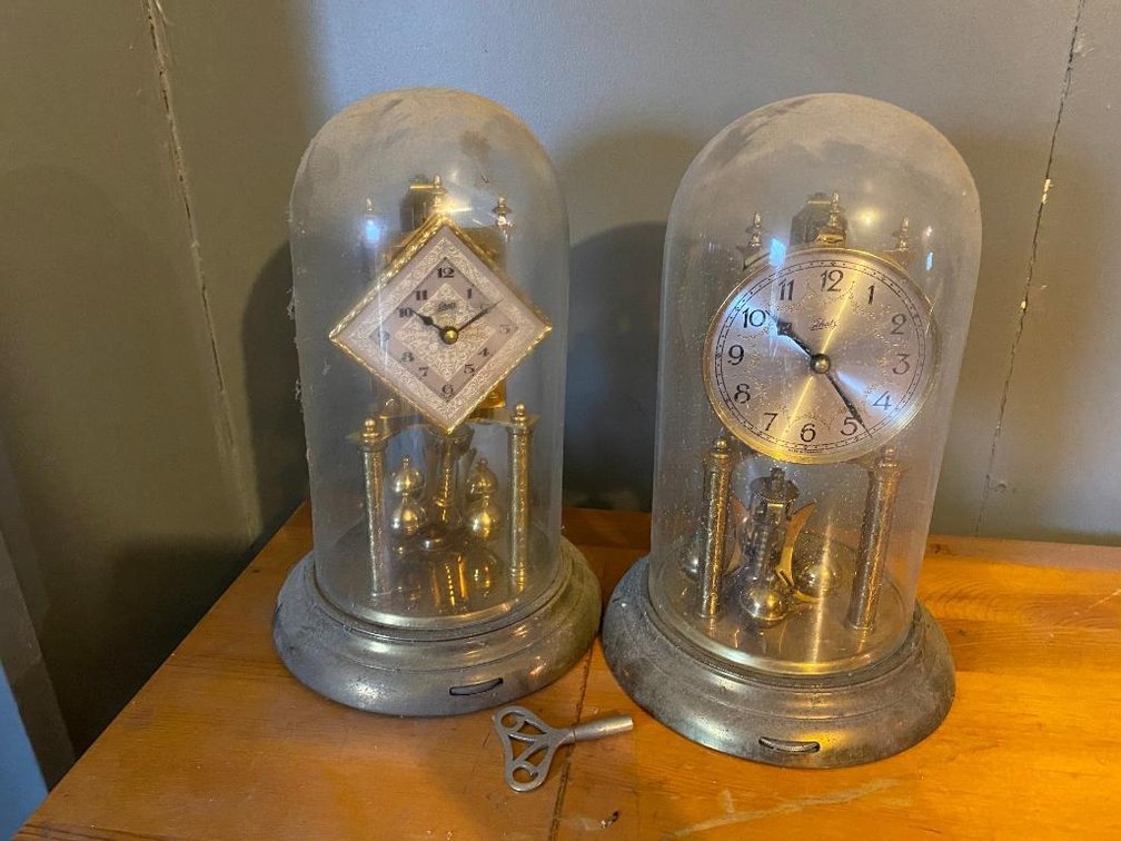 2 Vintage German anniversary clocks