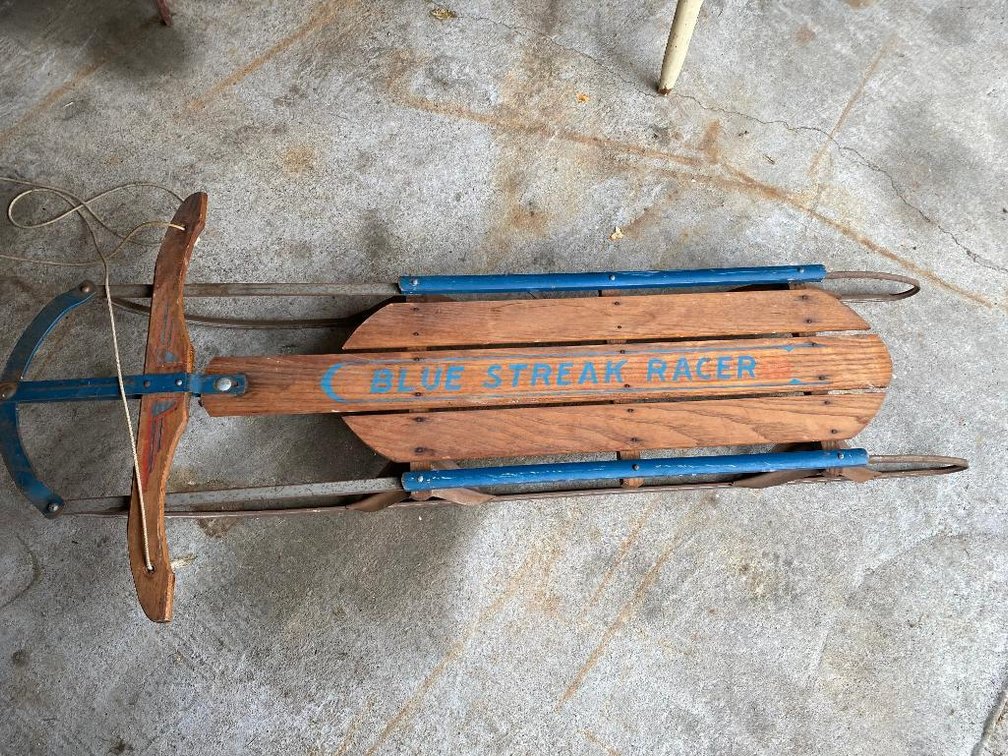 Blue Streak Racer vintage sled
