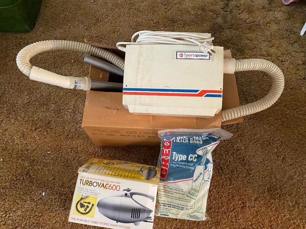 Porta Power vacuum cleaner, Turbo Vac 600 cleaner and some bags