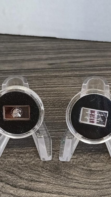 Two 1000mg .999 silver bar