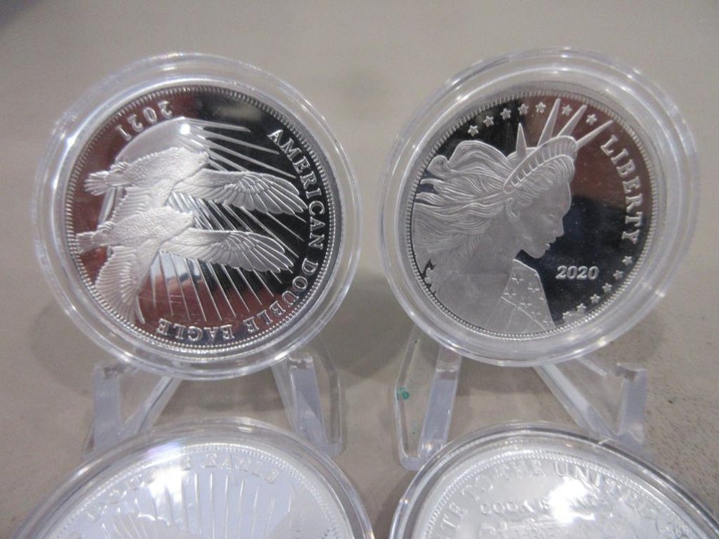 Six .5 oz Silver rounds