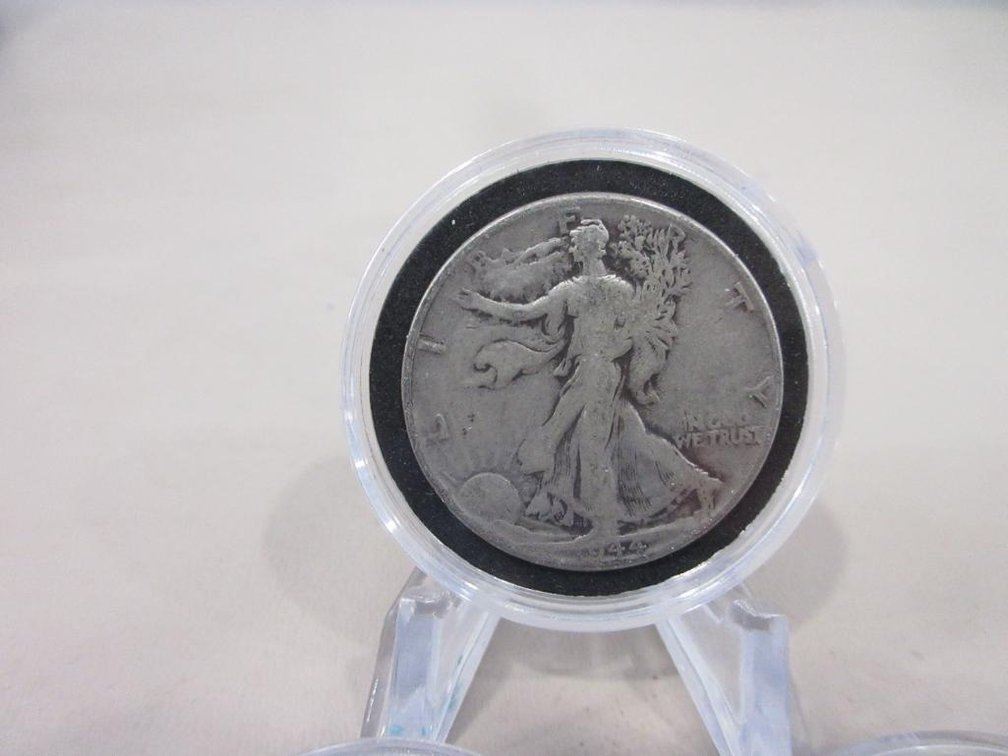 Five Walking Liberty US Half-dollars