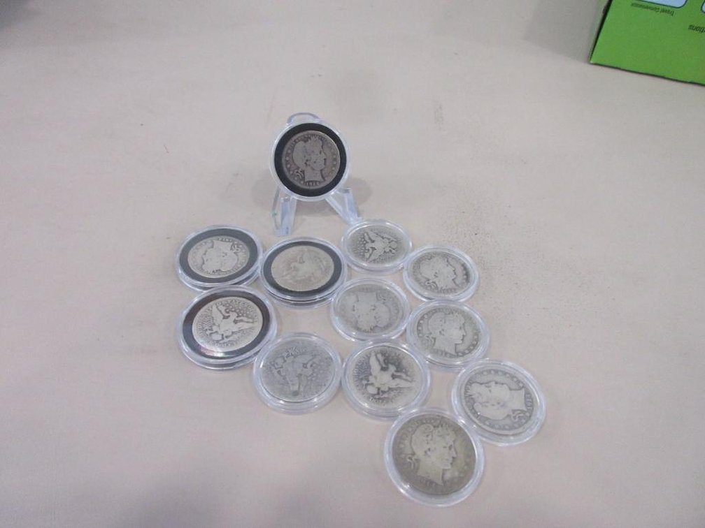 Twelve Barber US Quarters