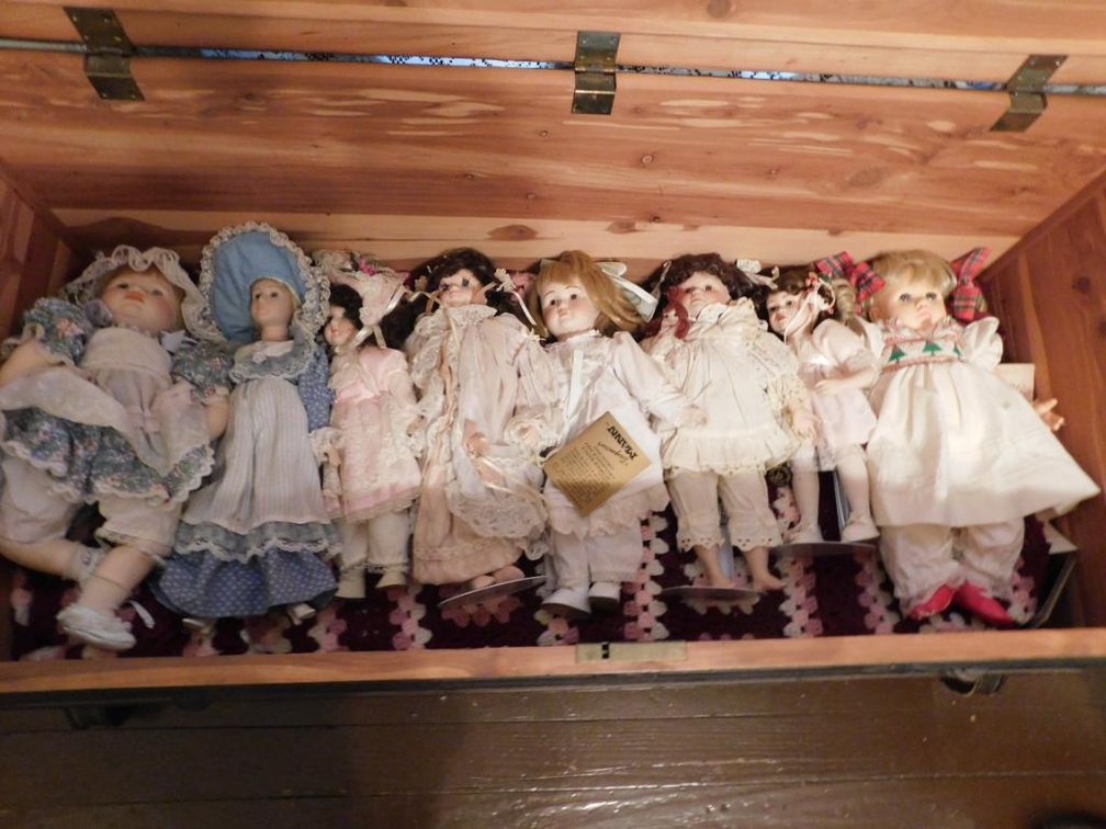 Collection of porcelain dolls