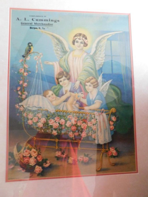 Framed antique A.L. Cummings general merchandise from Bergoo, WV
