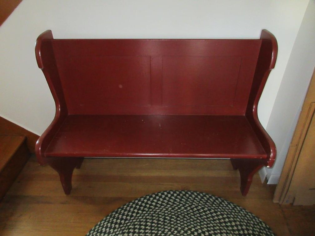 Wooden hall bench