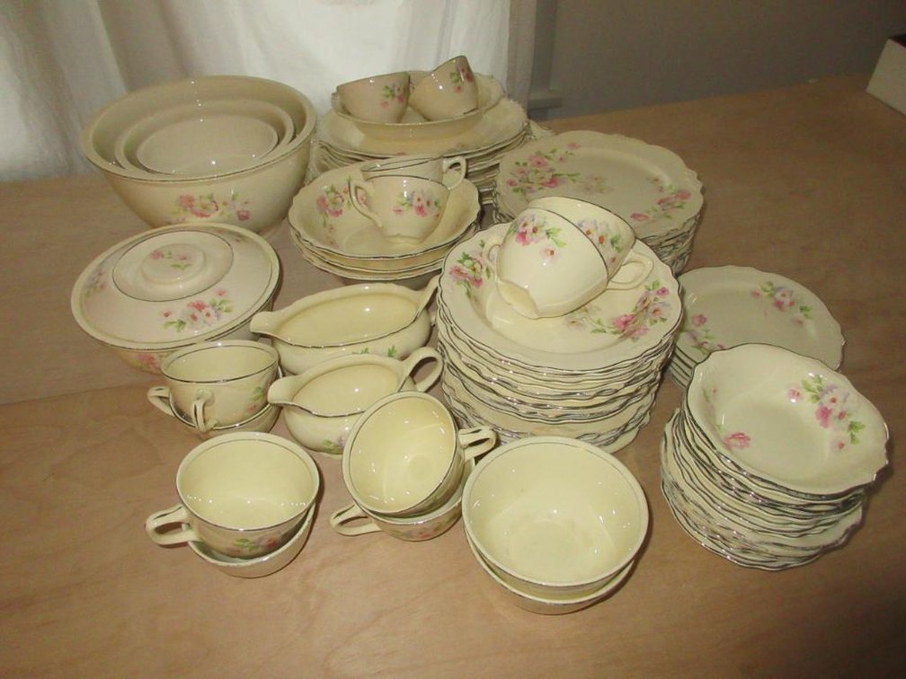 Homer Laughlin Virginia Rose pattern China pieces
