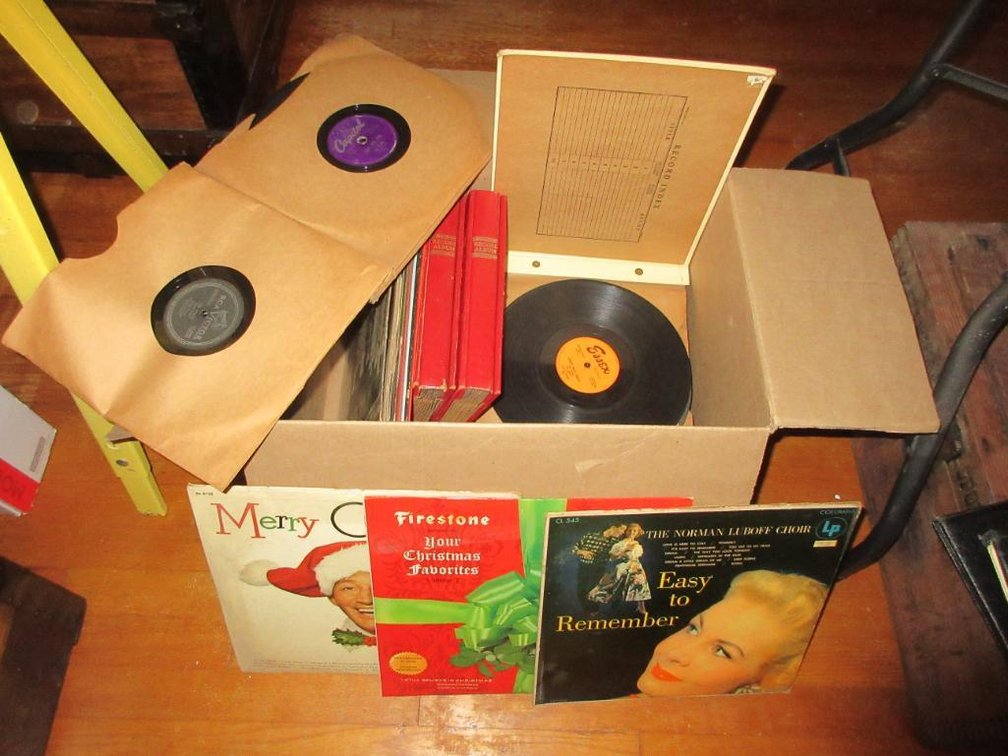 Box of various records