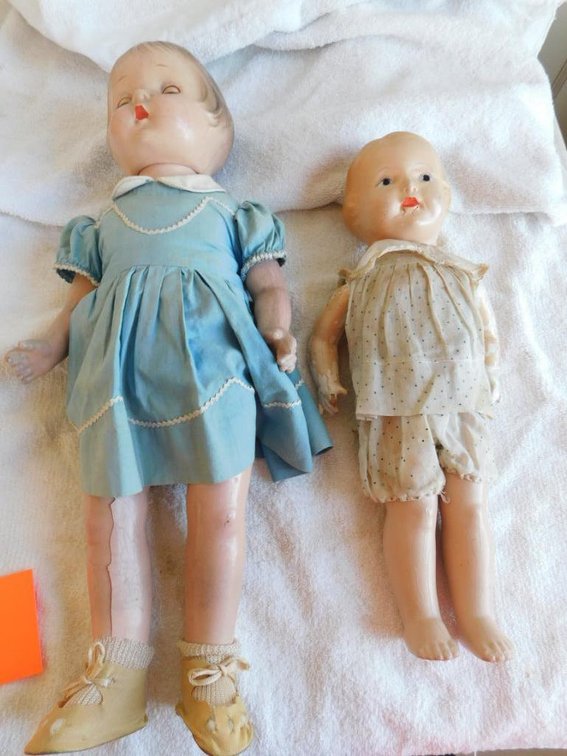 2 Composition dolls