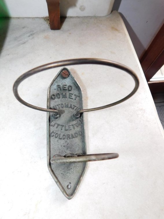 REO Antique wall hanging Comet fire extinguisher