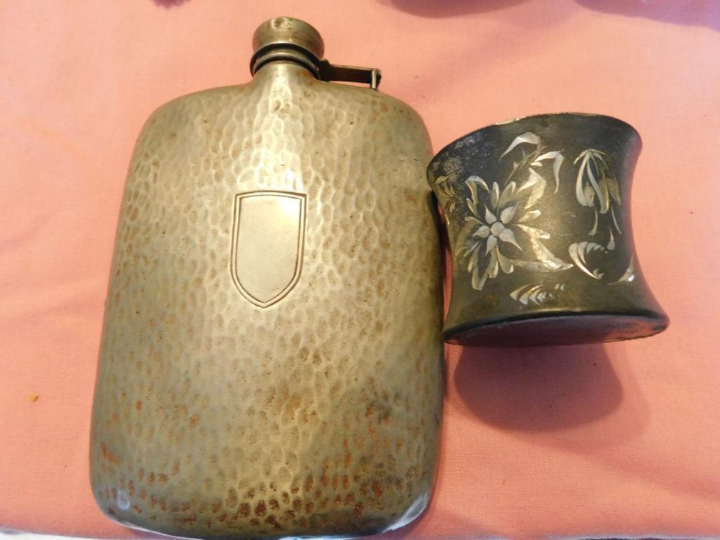 Vintage flask and cup