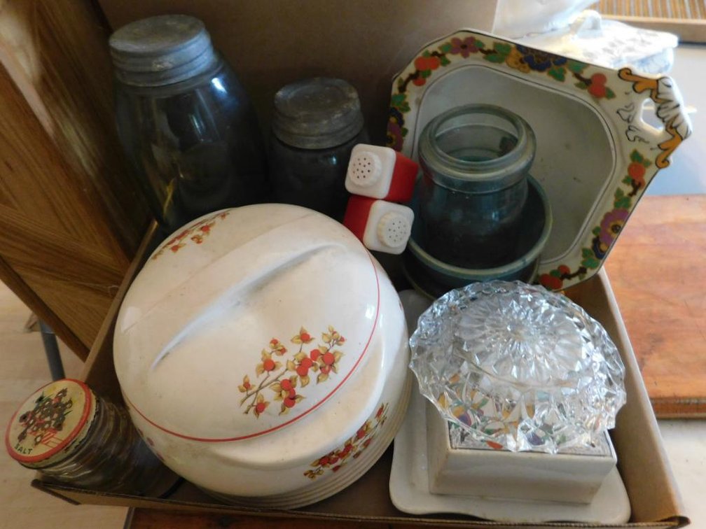 Blue jars, covered casserole