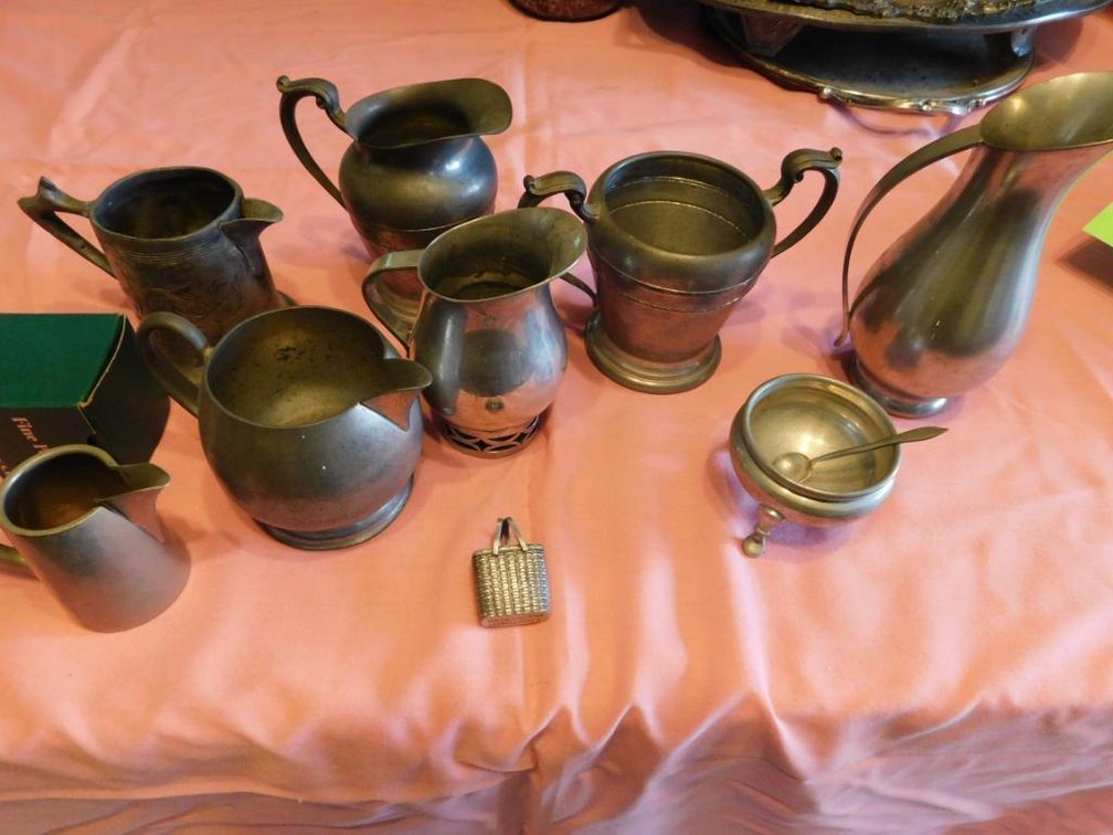 Pewter pitchers
