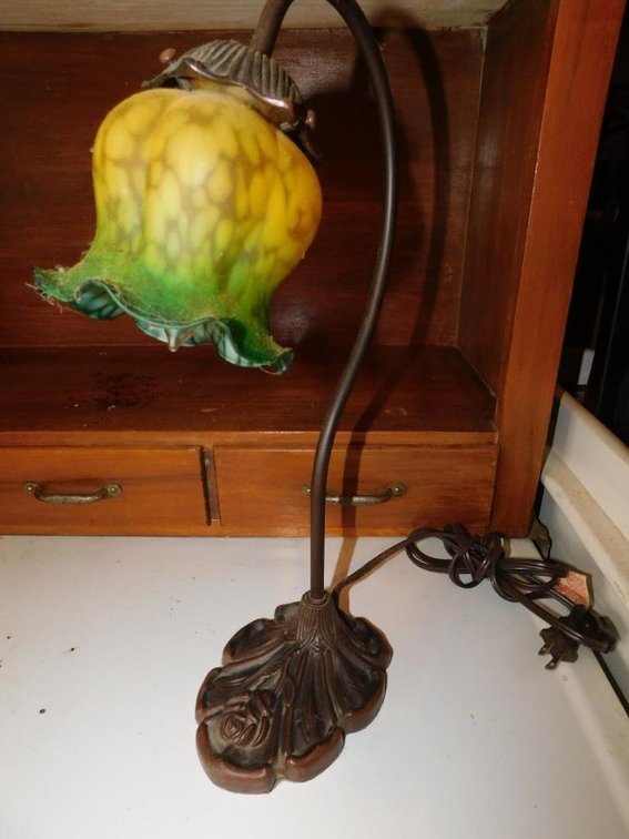 Lamp w/ fancy shade