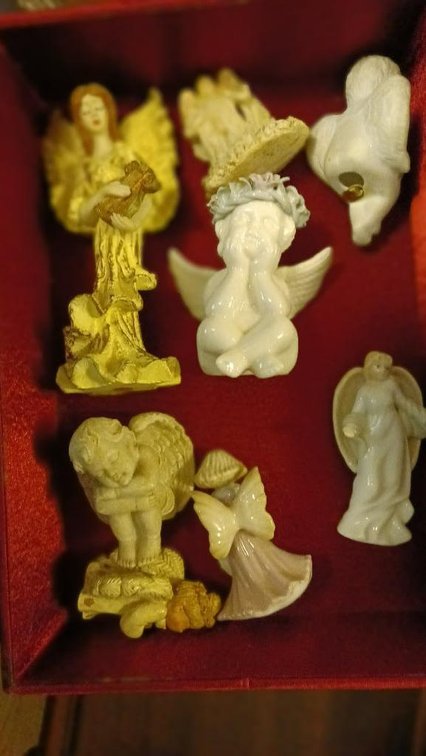 Box of decorative angels