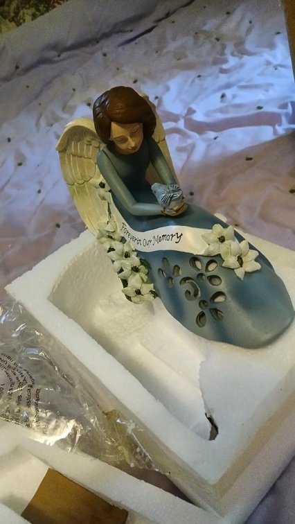 New in box Lighted Angel Table Top Memorial
