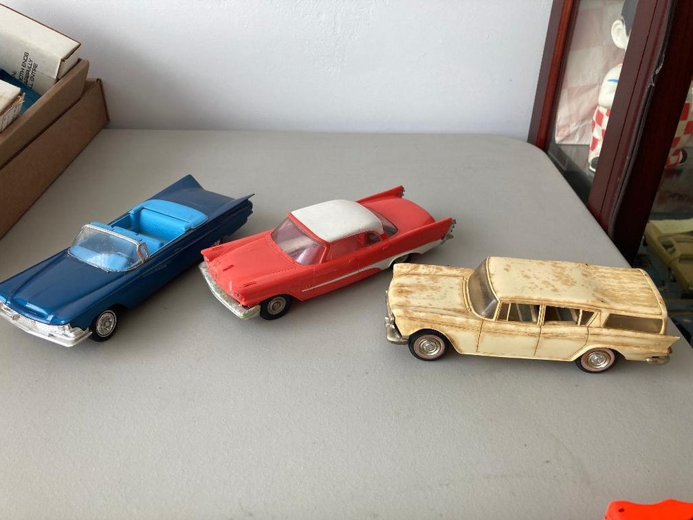 3 Promo cars:  '59 Rambler Friction, '57 Desoto Friction and a '59 Buick