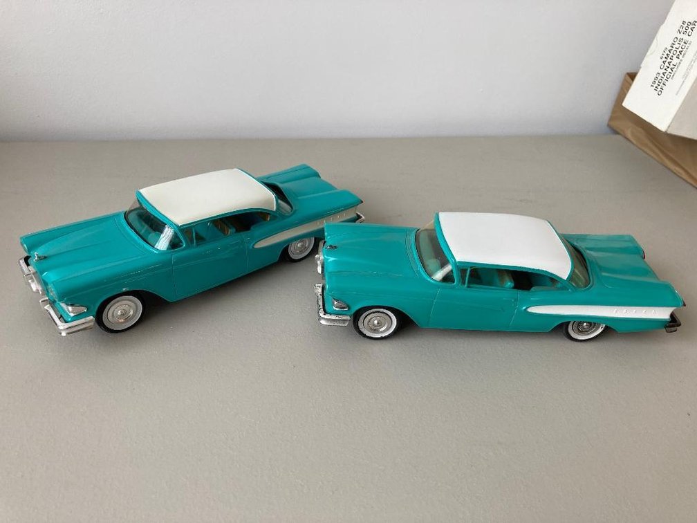 Two '58 Ford Edsel Promotional Friction cars