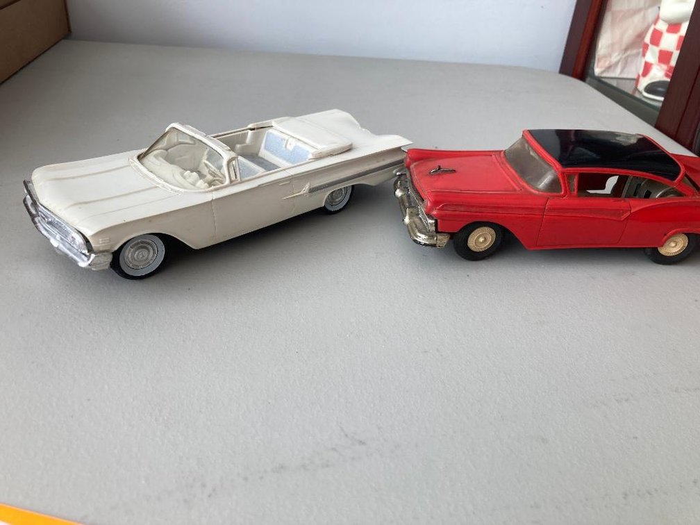 2 Promo cars; 1960 Chevrolet Impala friction and a Ford Fairlane 500 Promo
