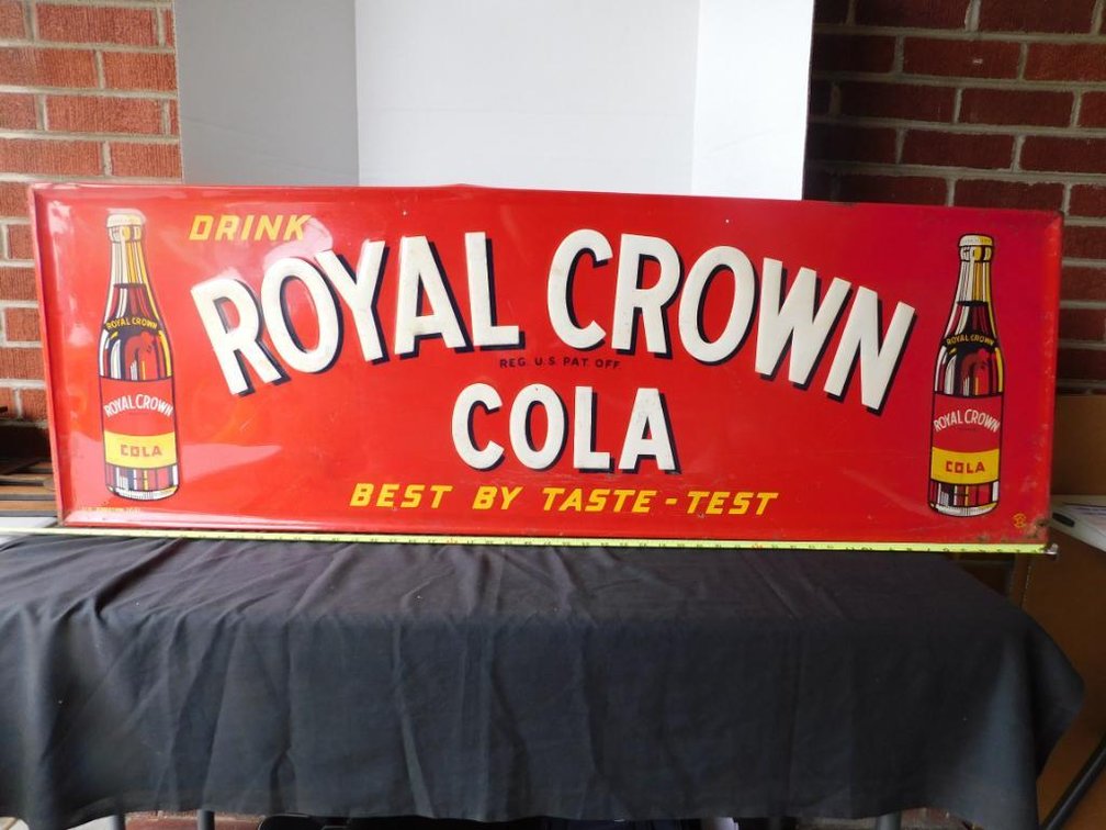 Royal Crown Cola metal sign