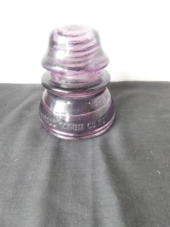 Deep purple insulator Whitall Tatum Co. No. 1