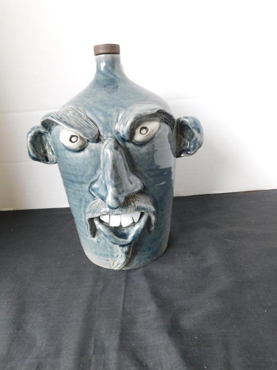 Handcrafted applied handle jug