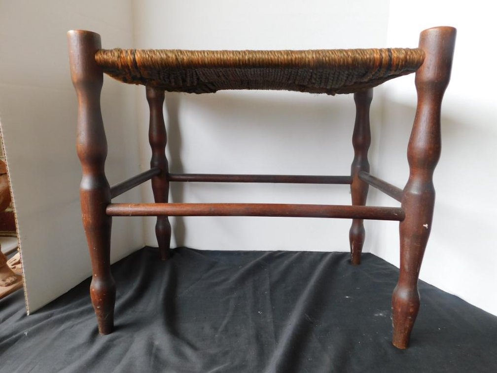 Woven seat stool