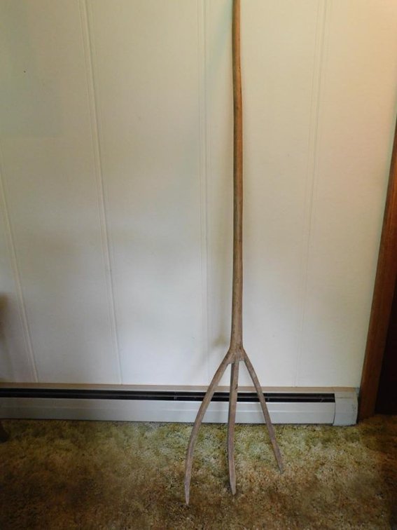 Handcrafted hay fork