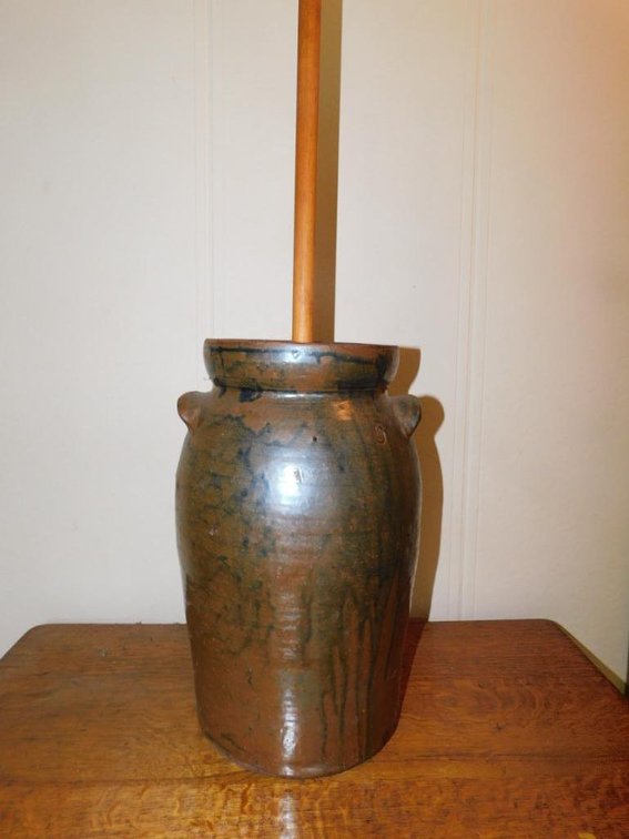 Crock butter churn