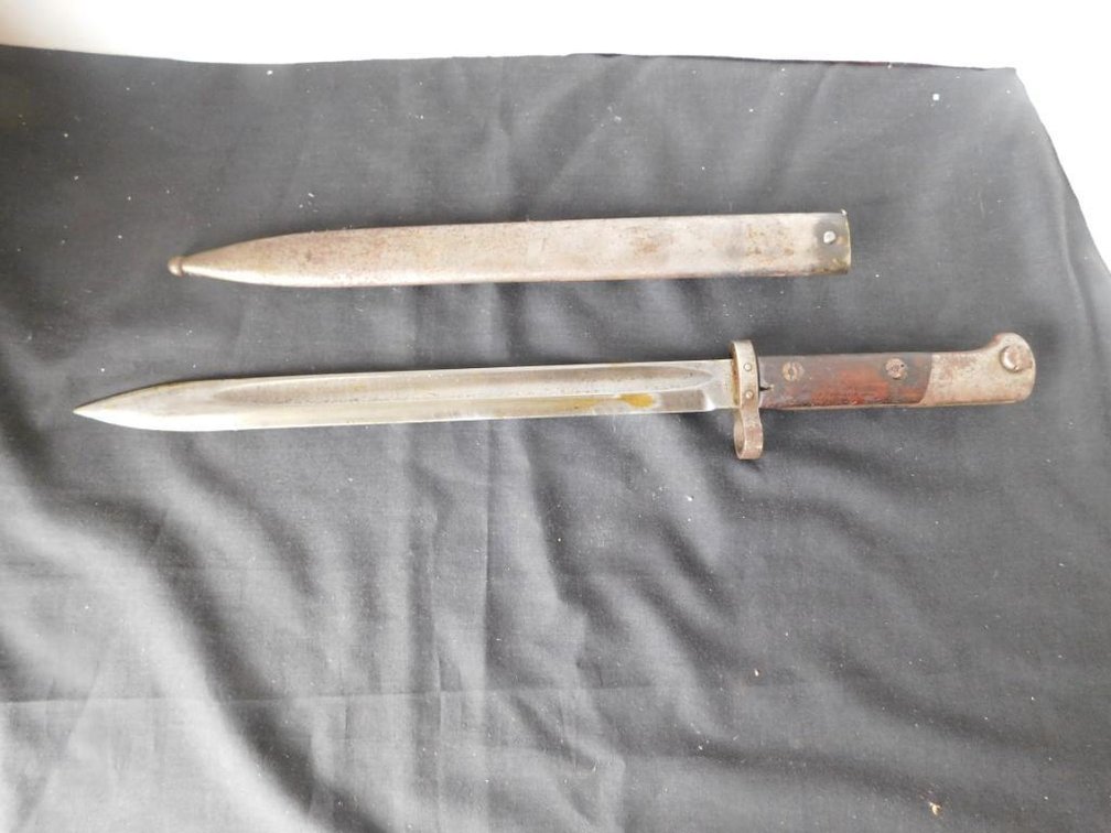 Bayonet with sheath marked CSZ