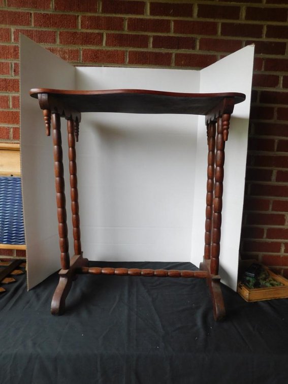 Antique table w/turned legs and spindles