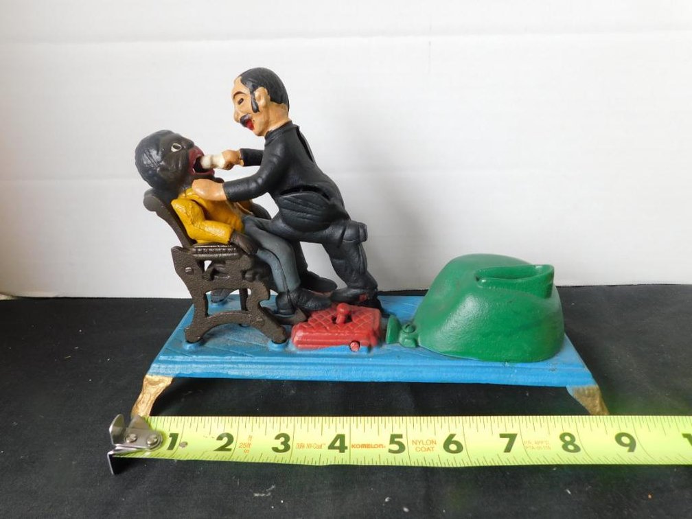 Cast iron Black Americana bank