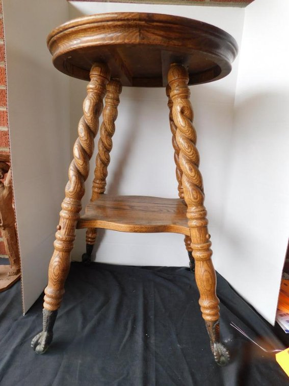 Antique ball and claw foot stand