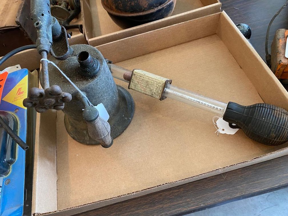Gas blow torch and antique anti-freeze tester