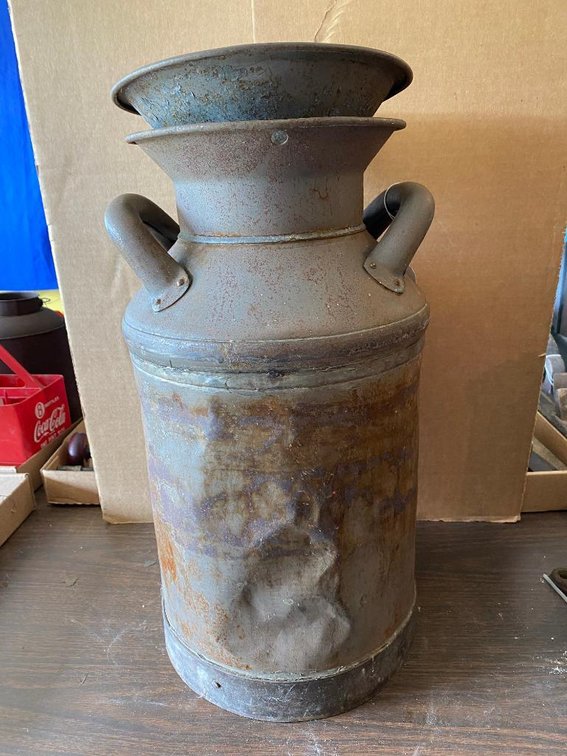 Small cream milk can