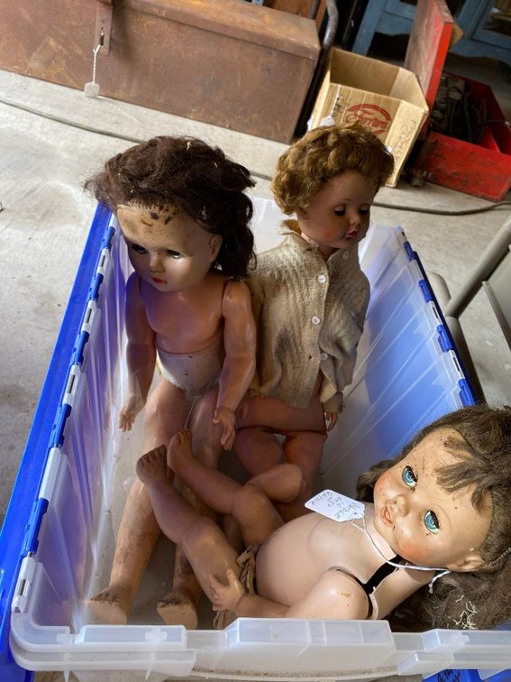 3 Vintage dolls for repair