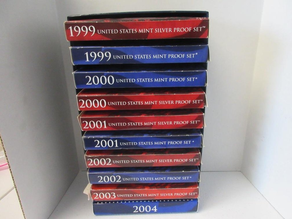 US Mint Proof Sets Issue Years 1999-2004