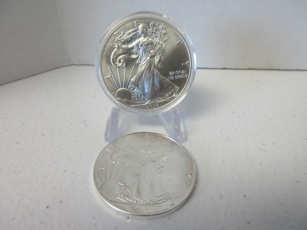 two 1oz silver rounds