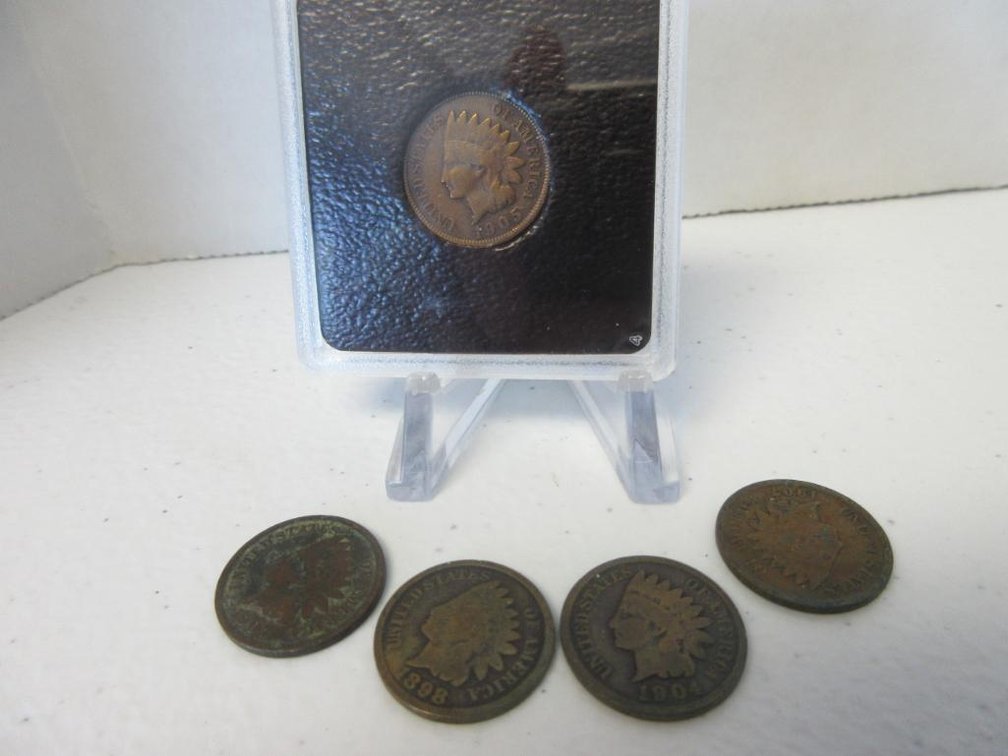 5 Indian head cents