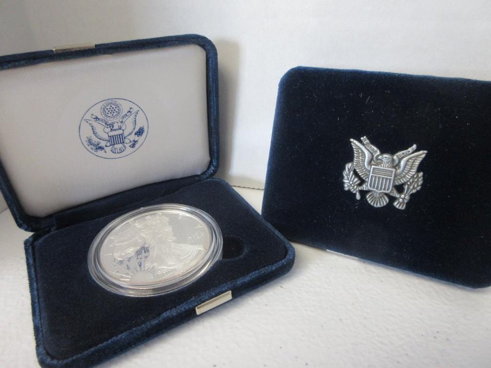 Two Silver American Eagle 1oz Uncirculated coins-one 2008 & one 2011