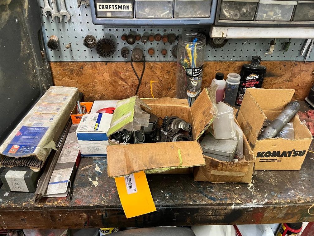Honda 4-wheeler parts, clutch packs, hardware, zip ties, welding electrodes, etc.